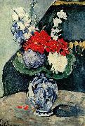 Paul Cezanne Stilleben, Delfter Vase mit Blumen France oil painting artist